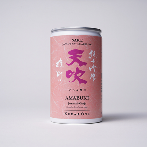 KURA ONE®天吹 雄町 純米吟醸 いちご酵母 1箱 (180ml * 30缶) / KURA ONE®Amabuki Omachi Junmai-ginjo Strawberry-yeast 1 box (180 ml * 30 cans)