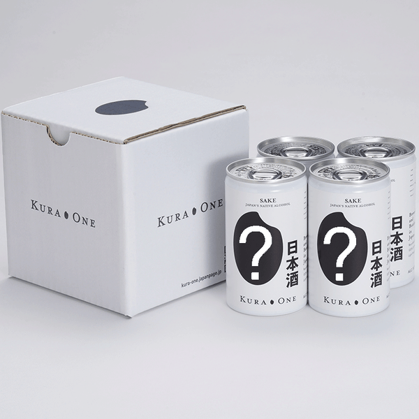 KURA ONE® Gacha Aluminum Can Sake Set 4 brands (180ml*4, 3,080 yen)