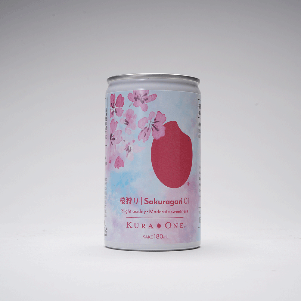 KURA ONE® 桜狩り01 純米吟醸 ZAO K 日本酒缶180mL