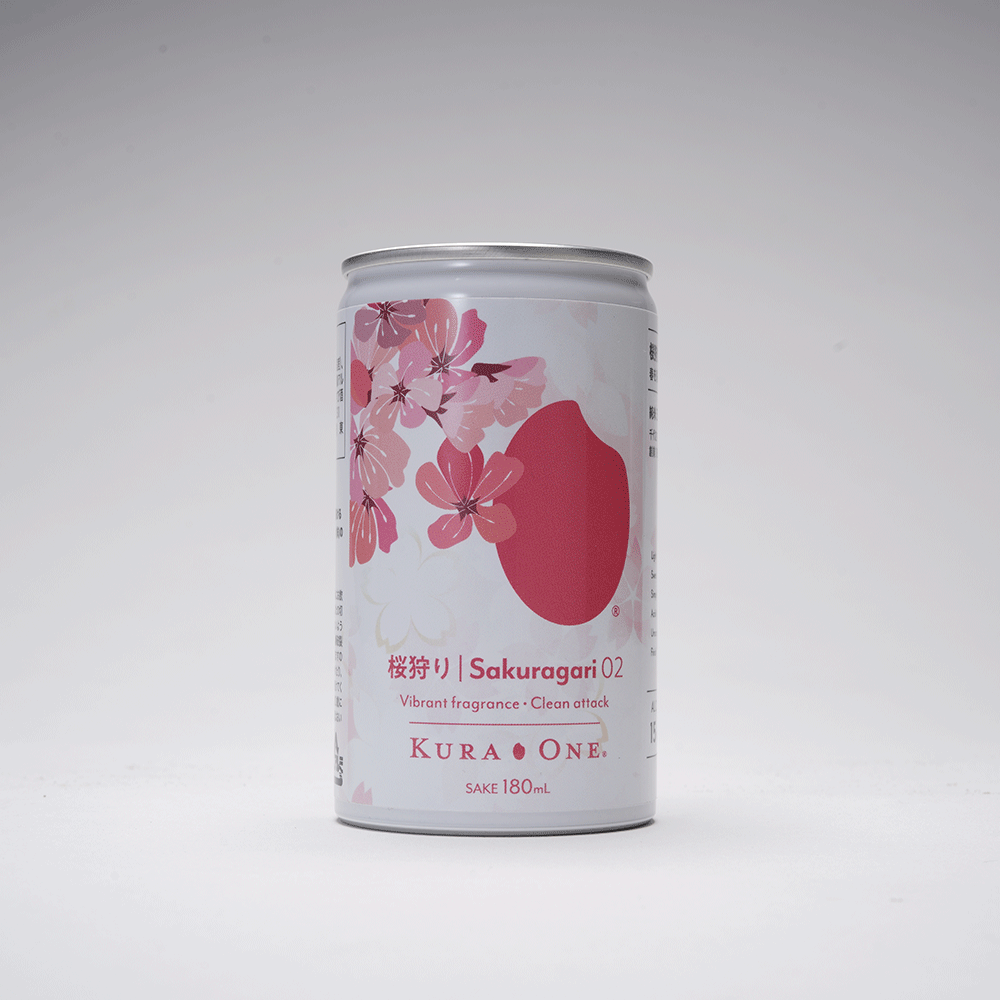 KURA ONE® 桜狩り02 純米 五百万石 千代むすび 日本酒缶180mL