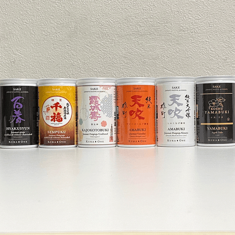 KURA ONE® Mellow Sake in Aluminum Can 30-Can Set - 6 brands*5 cans (180ml*30 cans)