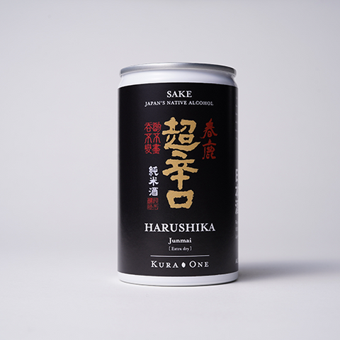 KURA ONE®春鹿 純米 超辛口 1箱 (180ml * 30缶) / KURA ONE®Harushika Extra dry Junmai 1 box (180 ml * 30 cans)