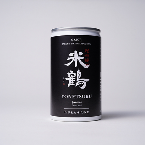 KURA ONE®米鶴 超辛 純米 1箱 (180ml * 30缶) / KURA ONE®Yonetsuru Extra dry Junmai 1 box (180 ml * 30 cans)