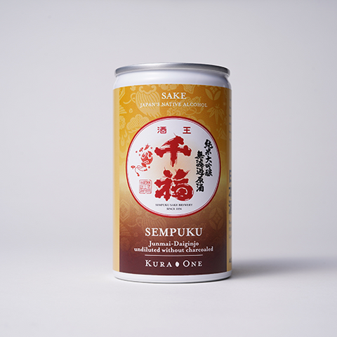 KURA ONE®Senpuku Junmai-daiginjo undiluted without charcoaled 1 box (180 ml * 30 cans)