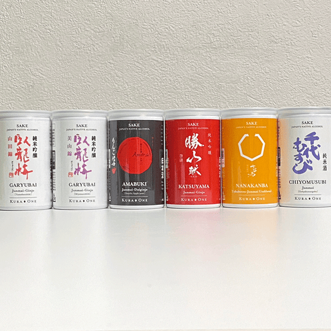 KURA ONE® For First-Time Drinkers - Easy Drinking Sake in Aluminum Can 30-Can Set - 6 brands*5 cans (180ml*30 cans)