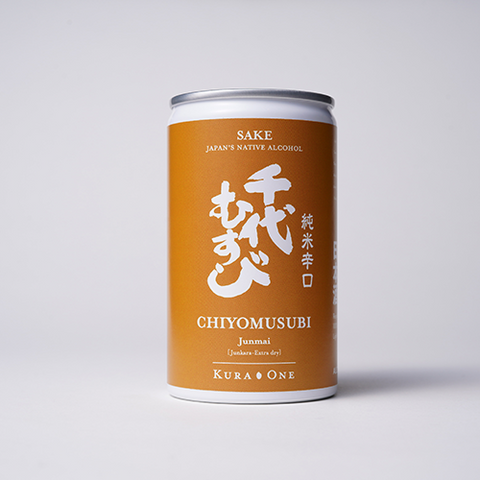 KURA ONE®千代むすび じゅんから 純米辛口 1箱 (180ml * 30缶) / KURA ONE®Chiyomusubi Junkara Extra dry Junmai 1 box (180 ml * 30 cans)